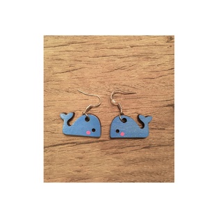 Hanging Earrings - Blue Whale