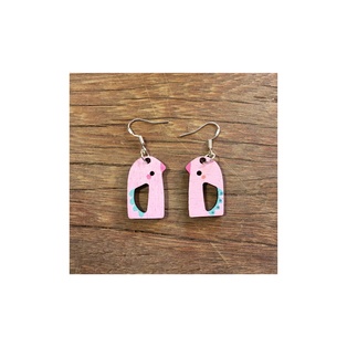 Hanging Earrings - Pink Penguin