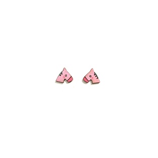 Pierced Earrings - Pink Horse