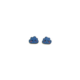 Boucles d'oreilles perceuses - Nuage Bleu