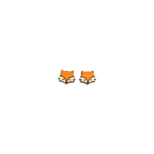 Boucles d'oreilles perceuses - Renard Orange