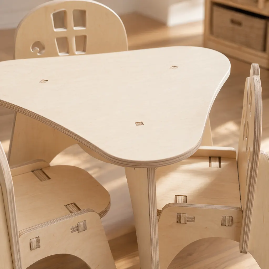 Montessori kindertafel en -stoelen set Elysta — vue 3