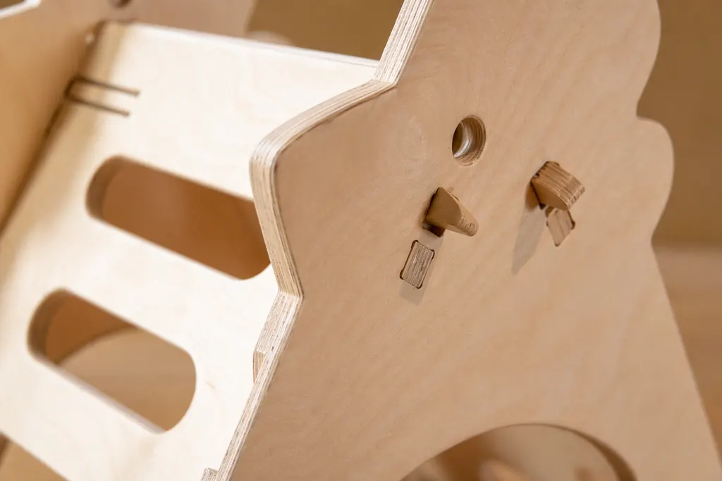 Freies-Bewegungs-Modul Huhn aus Holz Elypik – Elysta — vue 4