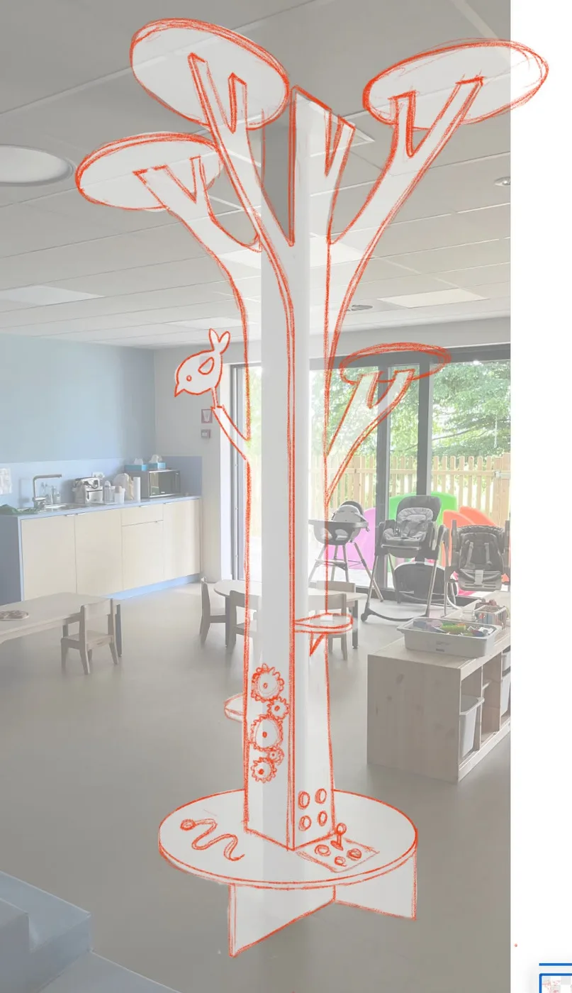 Arbre de jeu & manipulation pour une crèche — vue 2