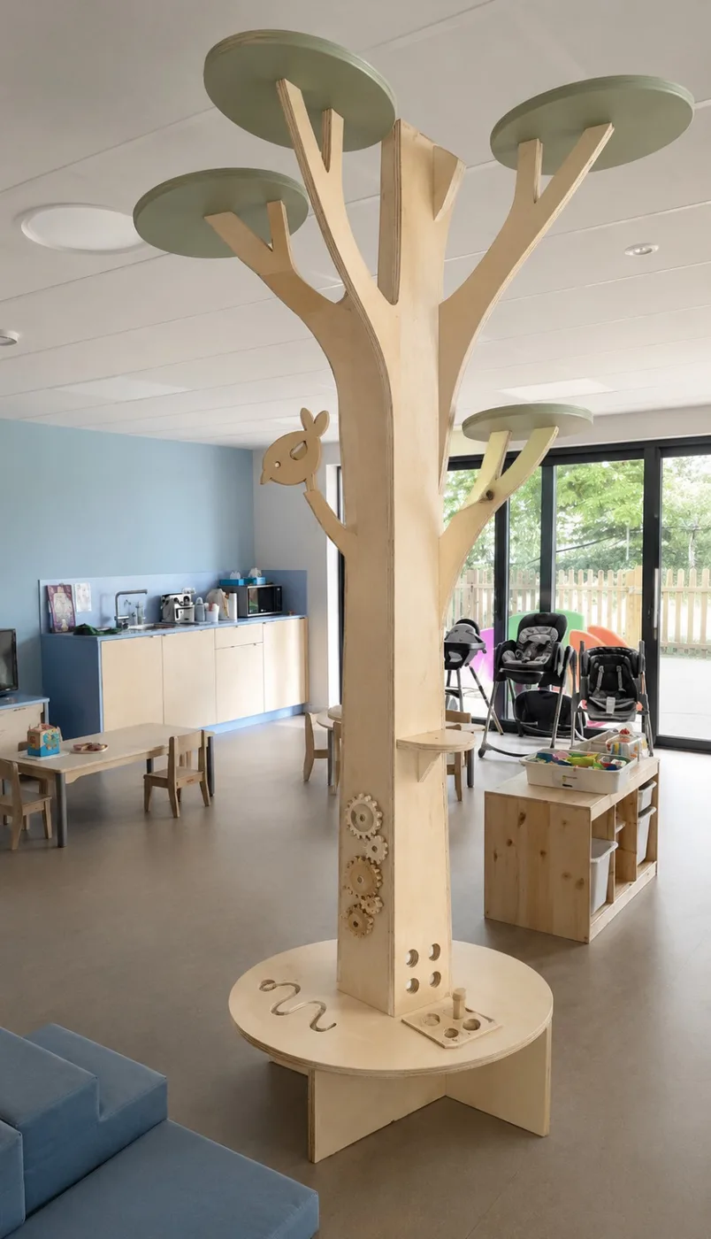 Arbre de jeu & manipulation pour une crèche