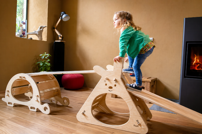 Modules de motricité libre Elypik en bois pour enfants