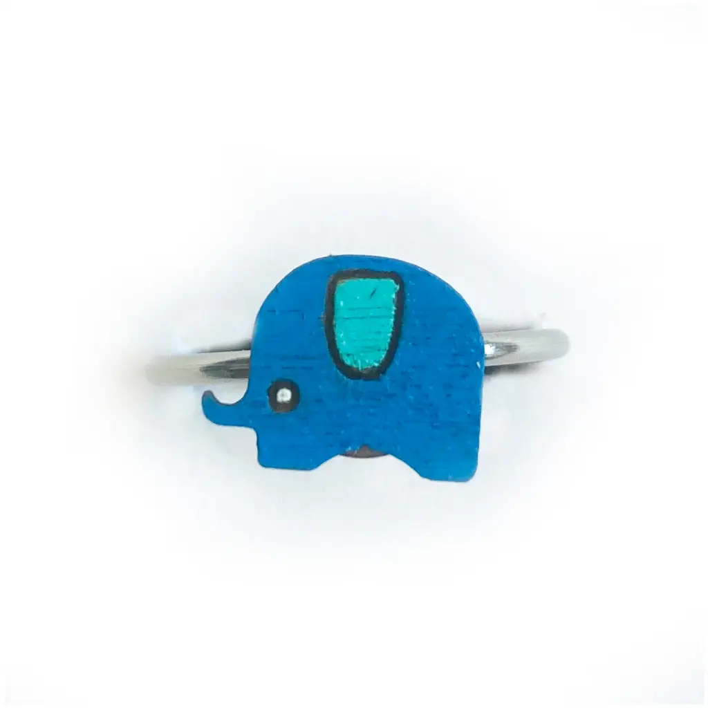 Bague - Eléphant Bleu.webp