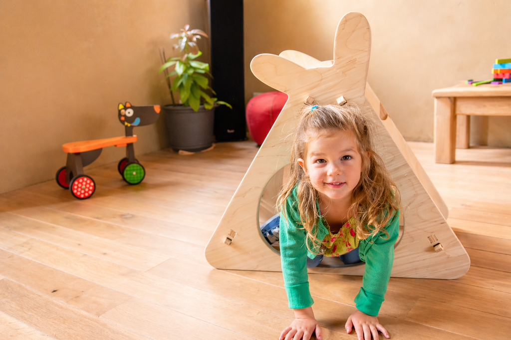 Elypik Lapin – Module de motricité libre inspiré Pikler (Avec toboggan)