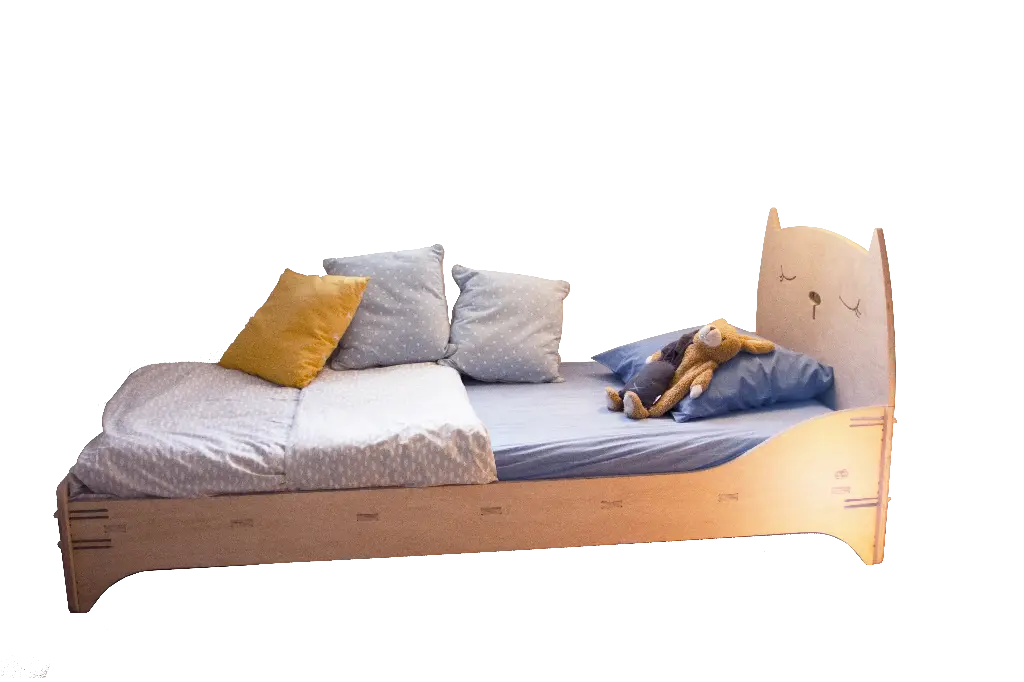 Lit Simple - Animaux (Chat, Pas de personnalisation)