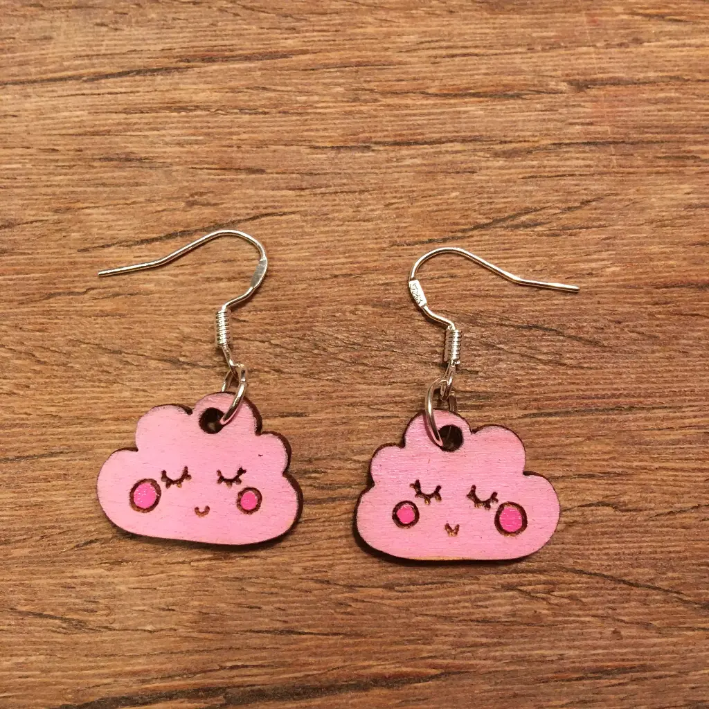 Boucles d'oreilles pendantes - Nuage