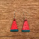 Boucles d'oreilles pendantes - Pastèque