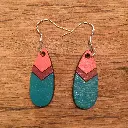 Boucles d'oreilles pendantes - Plume