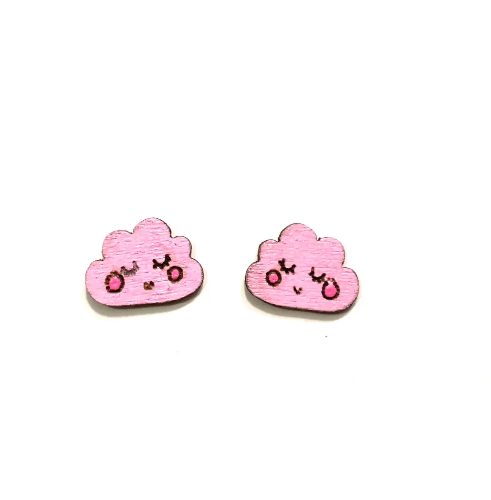 Boucles d'oreilles perceuses - Nuage