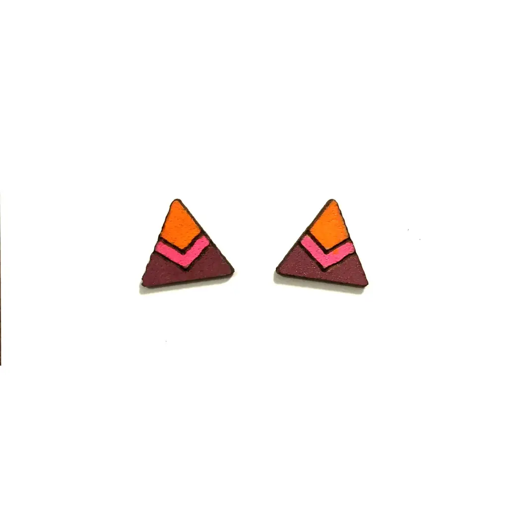 Boucles d'oreilles perceuses - Triangle Indien