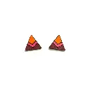 Boucles d'oreilles perceuses - Triangle Indien