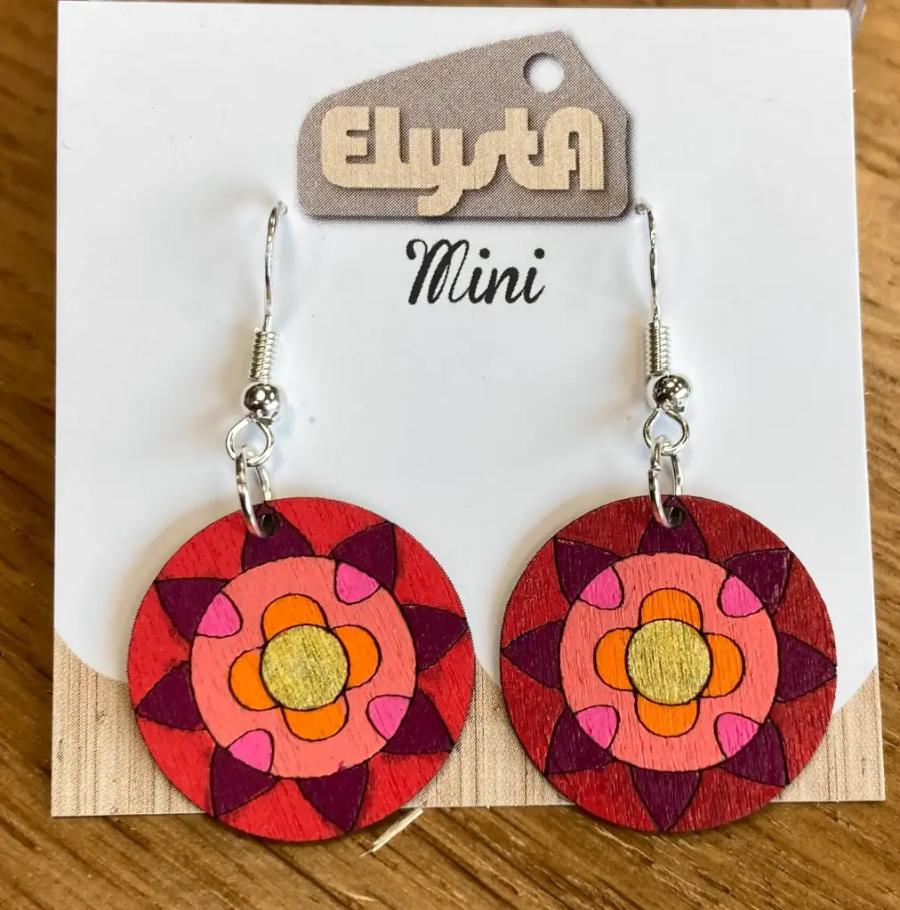 [EBOAD101] Boucles d'oreilles adultes - Soleil Rose 