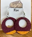 Boucles d'oreilles adultes - Rond Troué Mauve