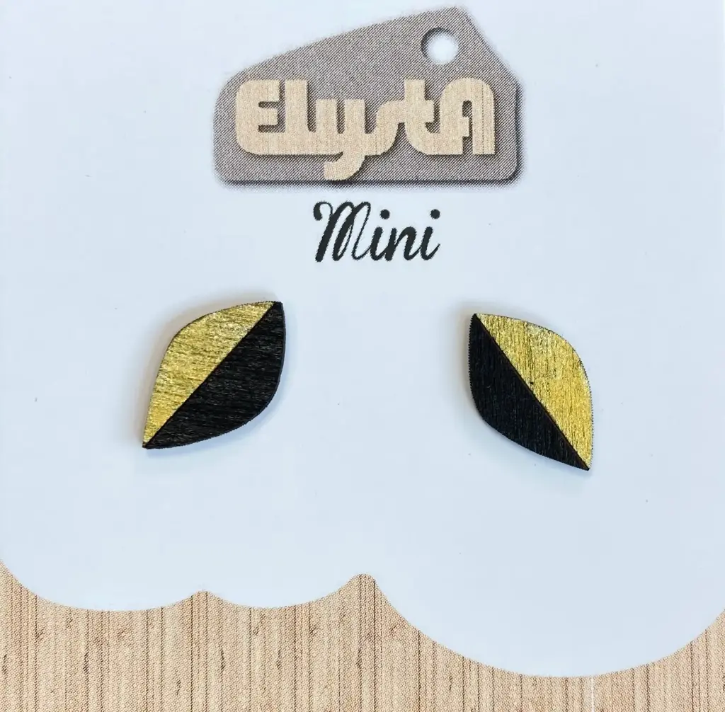 Boucles d'oreilles adultes - Petite Feuille Jaune