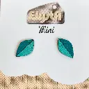 Boucles d'oreilles adultes - Petite Feuille Bleue