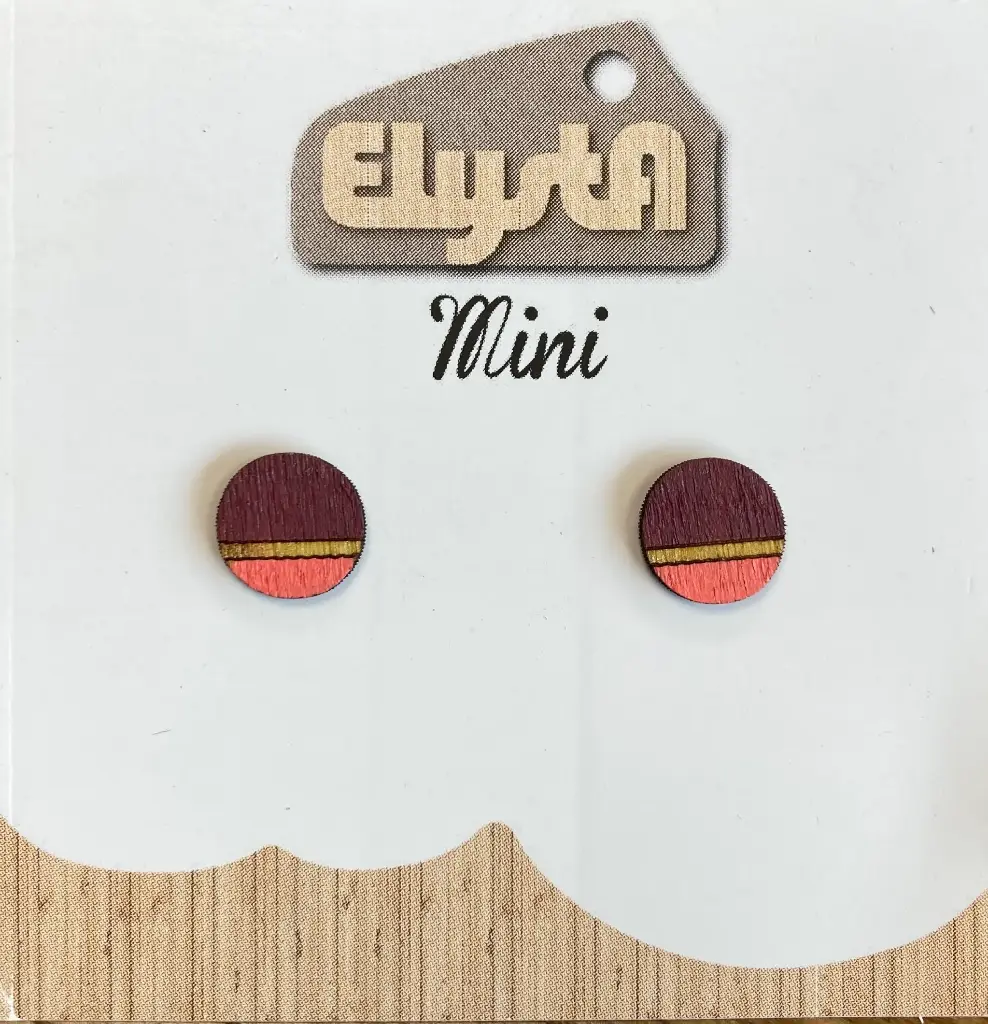 [EBOAD118] Boucles d'oreilles adultes - Rond Mauve