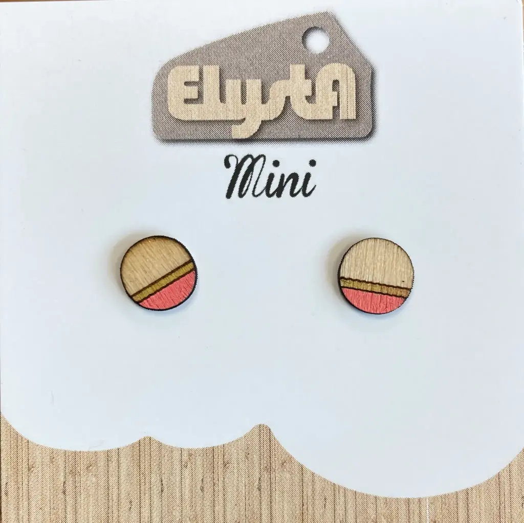 [EBOAD119] Boucles d'oreilles adultes - Rond Rose