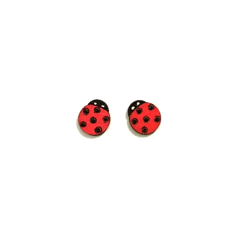 [EBOPE16] Boucles d'oreilles perceuses - Coccinelle