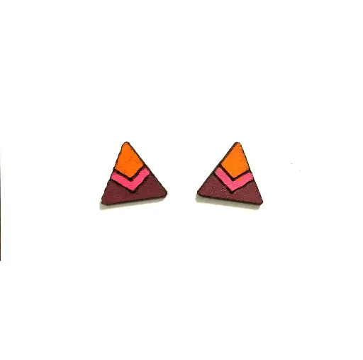[EBOPE13] Boucles d'oreilles perceuses - Triangle Indien