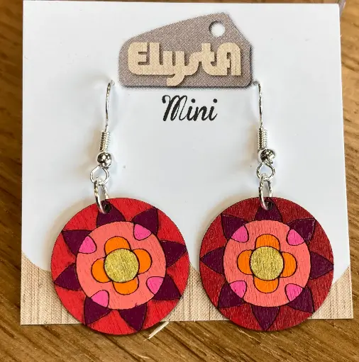 [EBOAD101] Boucles d'oreilles adultes - Soleil Rose 