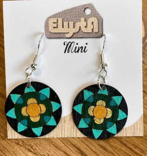 [EBOAD102] Boucles d'oreilles adultes - Soleil Vert