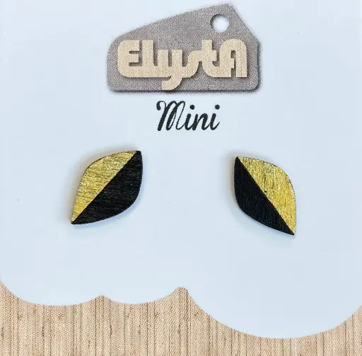 [EBOAD112] Boucles d'oreilles adultes - Petite Feuille Jaune