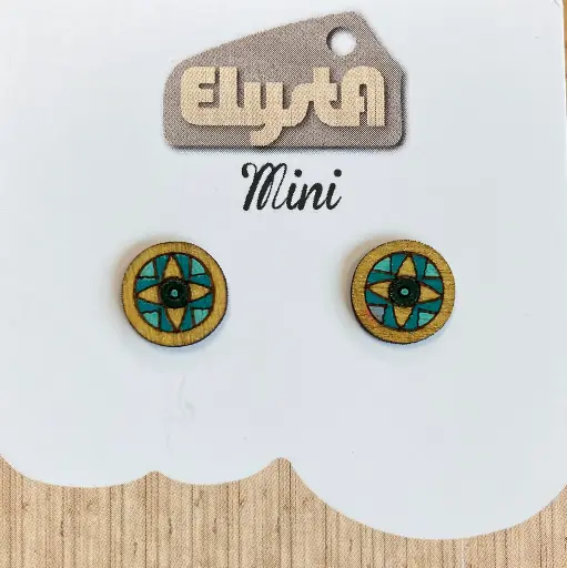 [EBOAD117] Boucles d'oreilles adultes - Rond Etoile