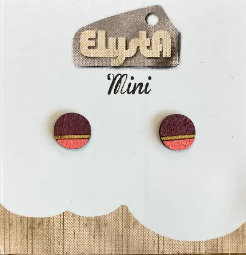 [EBOAD118] Boucles d'oreilles adultes - Rond Mauve